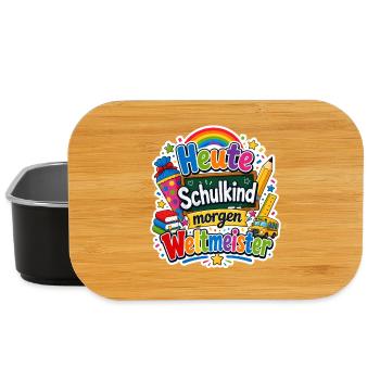 Schulkind 2026 Einschulung 2026 Schulanfang - Lunch Box - Schwarz - Vorne