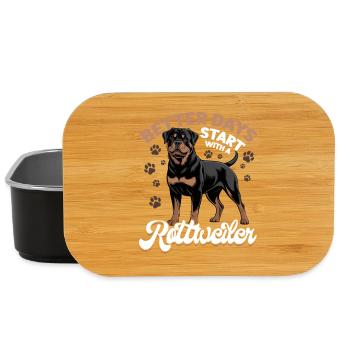Rottweiler Rottweiler Rottie Race de chien - Boîte à goûter - noir - Devant
