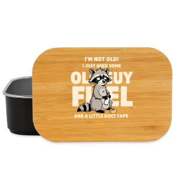 Waschbärenalter-Humor-T-Shirt - Lunch Box - Schwarz - Vorne