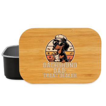 Dachshund Dad Treat Dealer - Lunch Box - Schwarz - Vorne