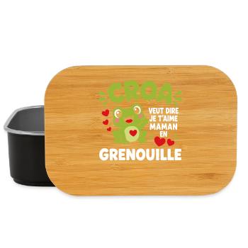 Grenouille d’Amour Maman - Boîte à goûter - noir - Devant