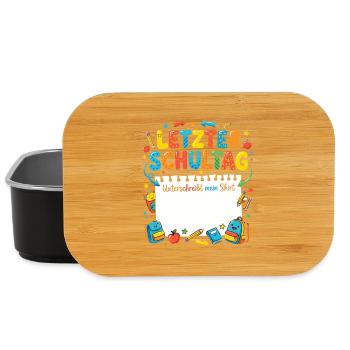 Letzter Schultag Unterschreibt Mein Shirt - Lunch Box - Schwarz - Vorne