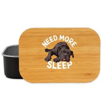 Need More Sleep Dog Illustration Funny - Lunch Box - black - Front