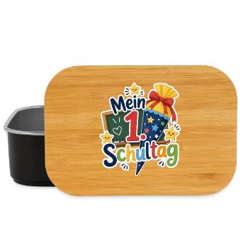 Schulkind 2026 Einschulung 2026 Schulanfang - Lunch Box - Schwarz - Vorne