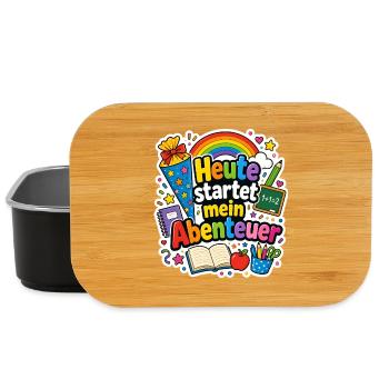 Schulkind 2026 Einschulung 2026 Schulanfang - Lunch Box - Schwarz - Vorne