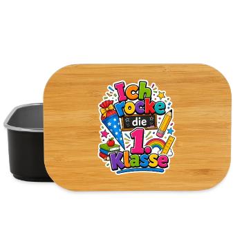 Schulkind 2026 Einschulung 2026 Schulanfang - Lunch Box - Schwarz - Vorne