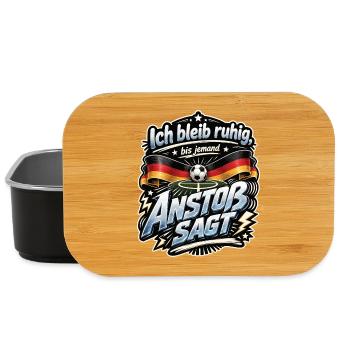 Ich bleib ruhig, bis jemand Anstoß sagt - Lunch Box - Schwarz - Vorne