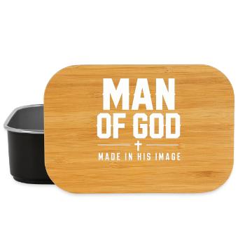 Man Of God Made In His Image Christlicher Glaube - Lunch Box - Schwarz - Vorne