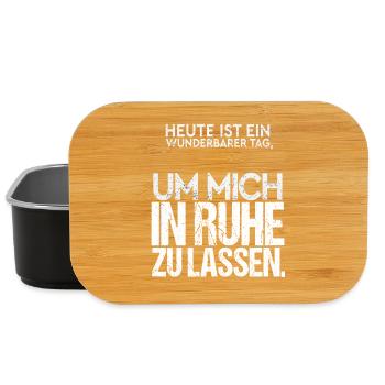 Heute ist ein wunderbarer Tag | Lass mich in Ruhe - Lunch Box - Schwarz - Vorne