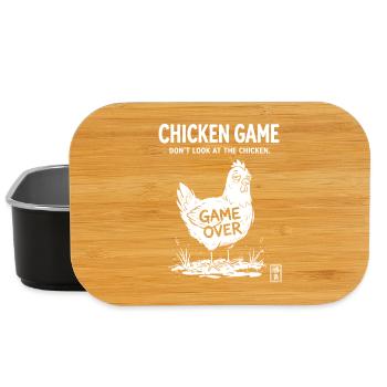 Chicken Game, Feiglingsspiel, Lustiges Huhn - Lunch Box - Schwarz - Vorne