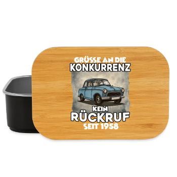  ein Symbol der DDR  ideal für Trabibesitzer Ossi - Lunch Box - Schwarz - Vorne