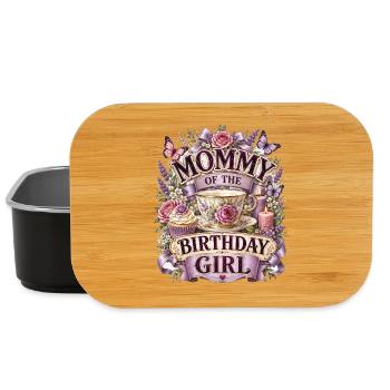 La fête du thé de la maman de la fille d’anniversaire - Boîte à goûter - noir - Devant