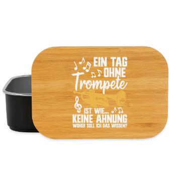 Ein Tag ohne Trompete Musiker Blasmusik Trompeter - Lunch Box - Schwarz - Vorne