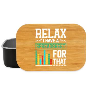 Relax, I have a spreadsheet - Lunch Box - black - Front