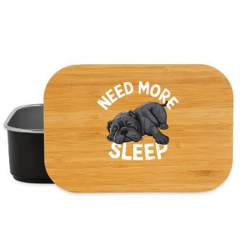 Le carlin endormi a besoin de plus de sommeil - Boîte à goûter - noir - Devant