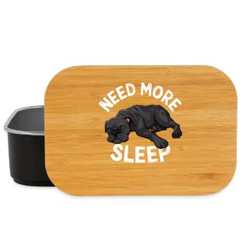 Need More Sleep Dog Motif for Dog Lovers and - Lunch Box - black - Front