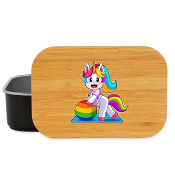Einhorn Workout Gymnastik Fitness - Lunch Box - Schwarz - Vorne