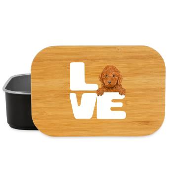 Welpenliebestypografie - Lunch Box - Schwarz - Vorne