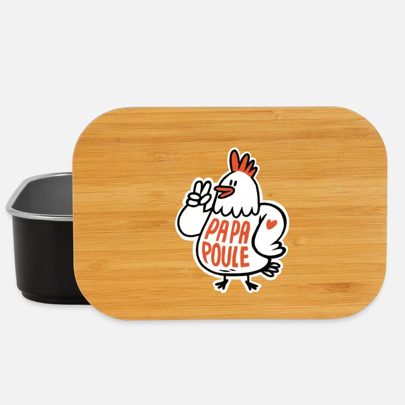Papa Poule - Boîte à goûter - noir