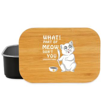 Quelle partie de Miaou ne comprends-tu pas la nourriture pour chat - Boîte à goûter - noir - Devant