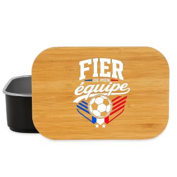 Fier de mon Équipe - Supporter Football France - Boîte à goûter - noir - Devant