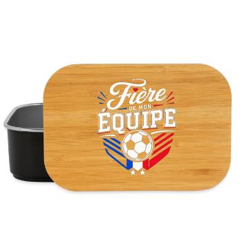 Fière de mon Équipe - Supportrice Football France - Boîte à goûter - noir - Devant