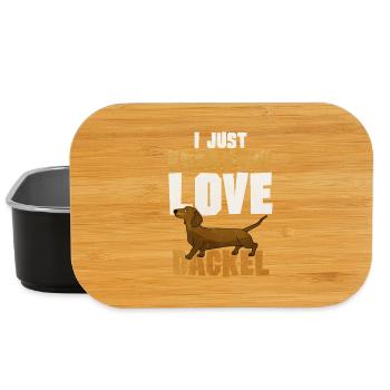 I Freaking Love Dackel – Dachshund Fan - Lunch Box - Schwarz - Vorne