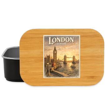 London Europe Vintage Sunset - Lunch Box - Schwarz - Vorne