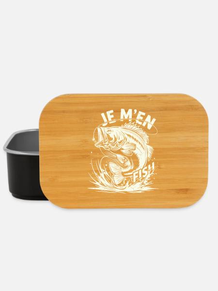 I Fish Fisherman Humor Retro Fish - Lunch Box - black