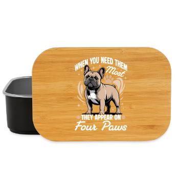 Bouledogue français Race de chien Frenchie - Boîte à goûter - noir - Devant