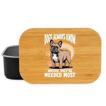 Bouledogue français Race de chien Frenchie - Boîte à goûter - noir - Devant