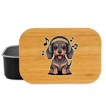 Dachshund Music - Lunch Box - black - Front