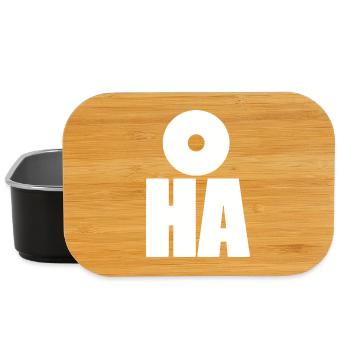 Oha! Bold minimalist typography - Lunch Box - black - Front
