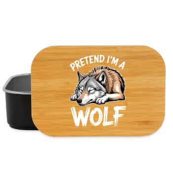 Paroles de loups, drôle de cadeau de loup - Boîte à goûter - noir - Devant