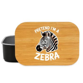 Zebra Sprüche Zebras Lustiges Zebra Geschenk - Lunch Box - Schwarz - Vorne