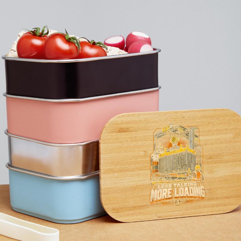 Dock Workers Less Talking More Loading Lunch Box