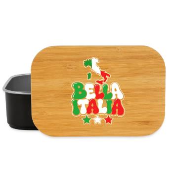 Bella Italia Pop Art – Farbenpracht - Lunch Box - Schwarz - Vorne
