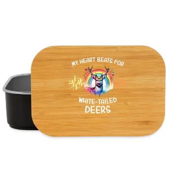 Ligne du cœur du cerf de Virginie - Boîte à goûter - noir - Devant