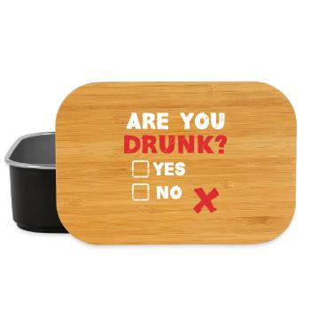 Beer drinkers drunk drunk party night - Lunch Box - black - Front