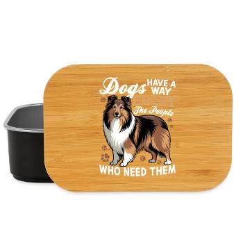 Shetland Sheepdog Sheltie Dog Breed - Lunch Box - black - Front