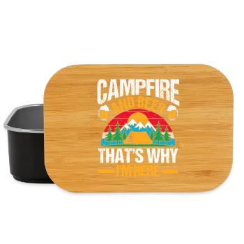 Camping Beer Camp Life Forest Camper - Lunch Box - Schwarz - Vorne