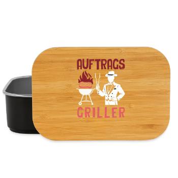 Auftragsgriller Lustiger Grillmeister Mafia BBQ - Lunch Box - Schwarz - Vorne