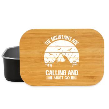 the mountains are calling and must go - Lunch Box - Schwarz - Vorne