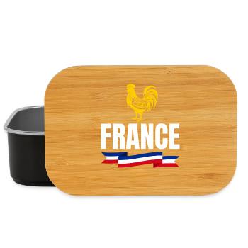 France Coq Dore Ruban Tricolore - Boîte à goûter - noir - Devant