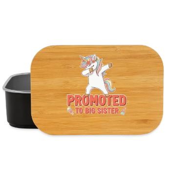 Gender Reveal Promoted To Big Sister Baby Shower - Lunch Box - black - Front