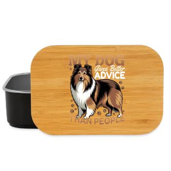 Chien Shetland Sheltie Race - Boîte à goûter - noir - Devant