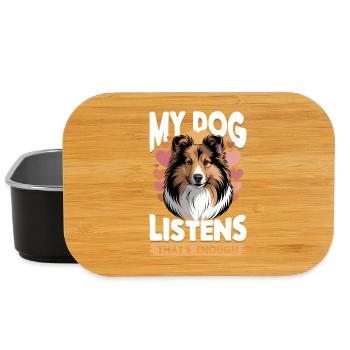 Shetland Sheepdog Sheltie Dog Breed - Lunch Box - Schwarz - Vorne
