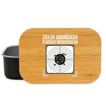 Zielen Abdrücken Fluchen Wiederholen - Lunch Box - Schwarz - Vorne