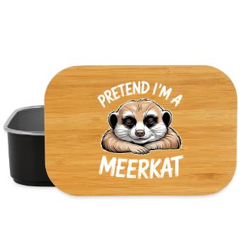Meerkat Sayings Funny Meerkat Gift - Lunch Box - black - Front