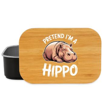 Nilpferd Sprüche Flusspferd Witz Nilpferd Geschenk - Lunch Box - Schwarz - Vorne